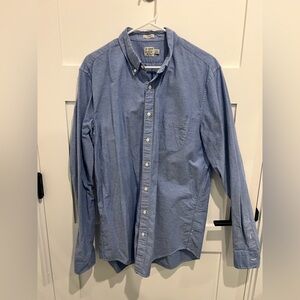 J. Crew Men's Blue Button-Down Oxford Shirt (Tall)